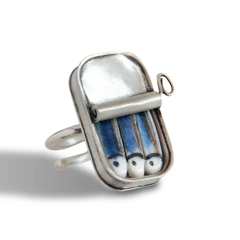Canned Sardines Adjustable Ring/Necklace