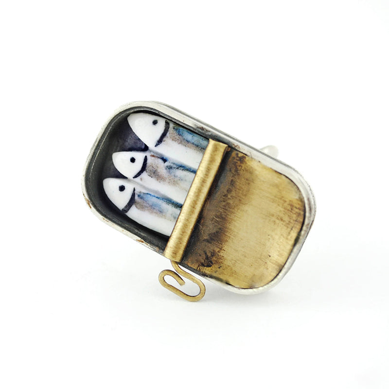 Canned Sardines Adjustable Ring/Necklace
