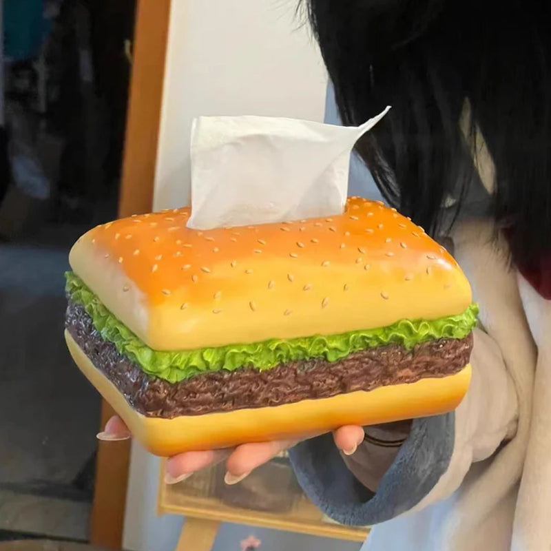 Charming Burger Tissue Box