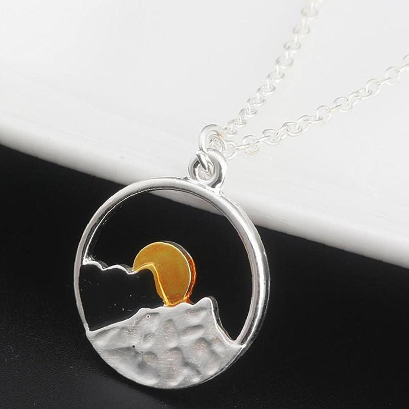 Sunrise and Sunset Couple Necklace