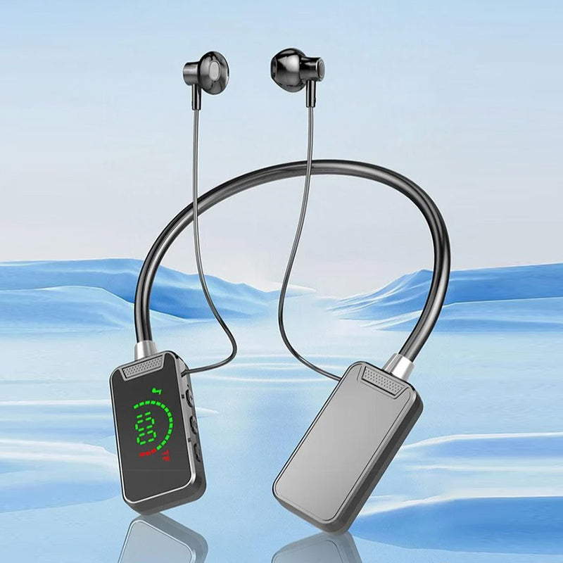 Neckband Digital Display Bluetooth Headset