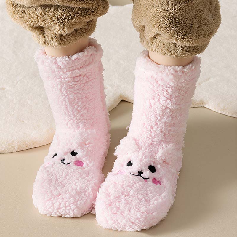 Little Bear Ultra-thick Cozy Slipper Home Socks