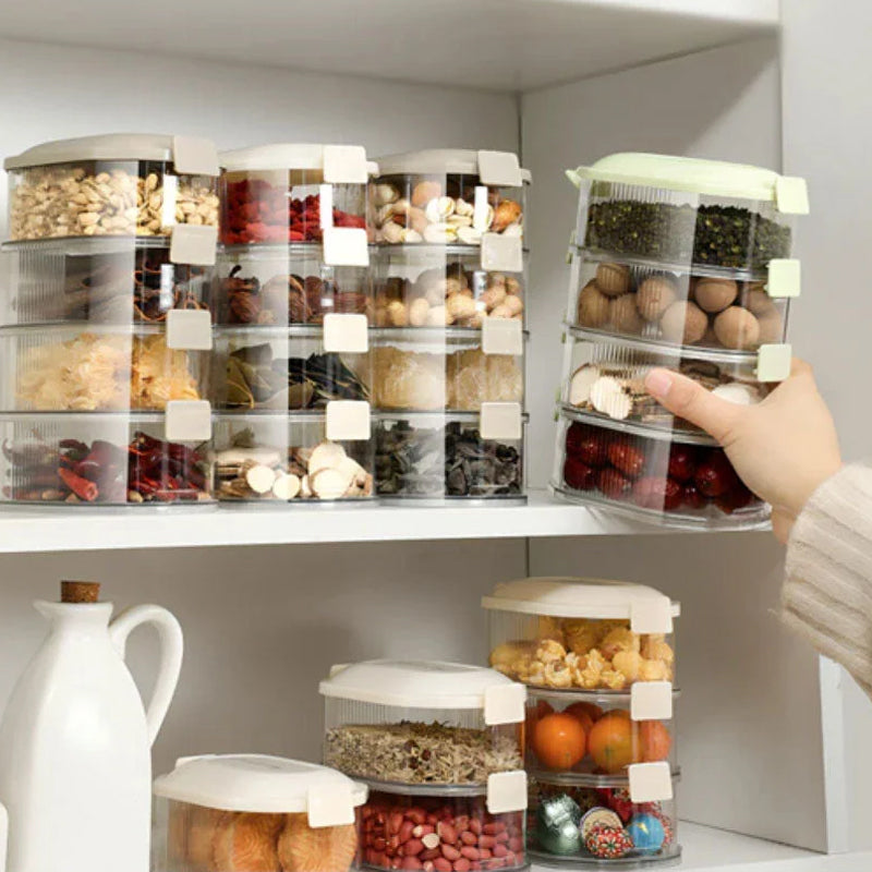 Multi-Layered Seasoning Storage Box