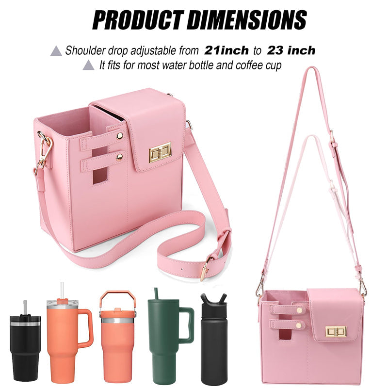 Crossbody Bag with Water Bottle Holder for Women