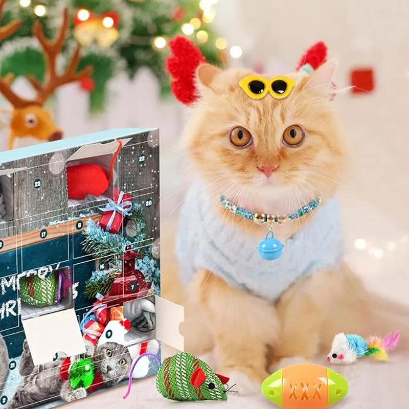 2024 Christmas Countdown Cat Toys Advent Calendar