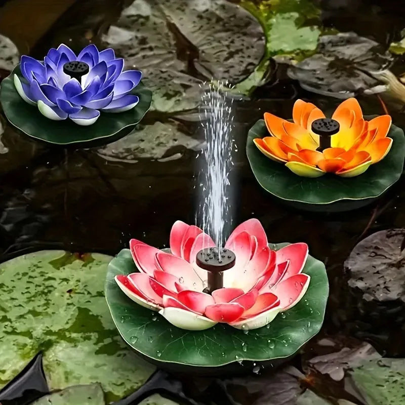 Lotus Shaped Solar Fountain Pond Decorative