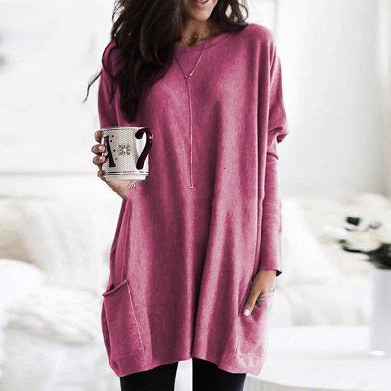 Long Sleeve Casual Pocket T-shirt