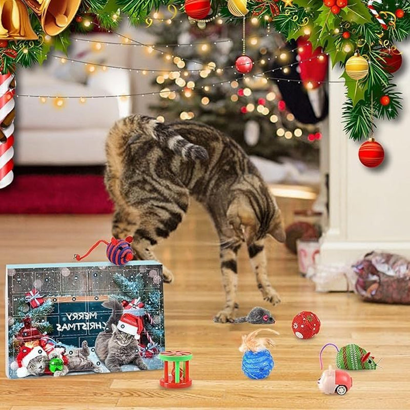 2024 Christmas Countdown Cat Toys Advent Calendar