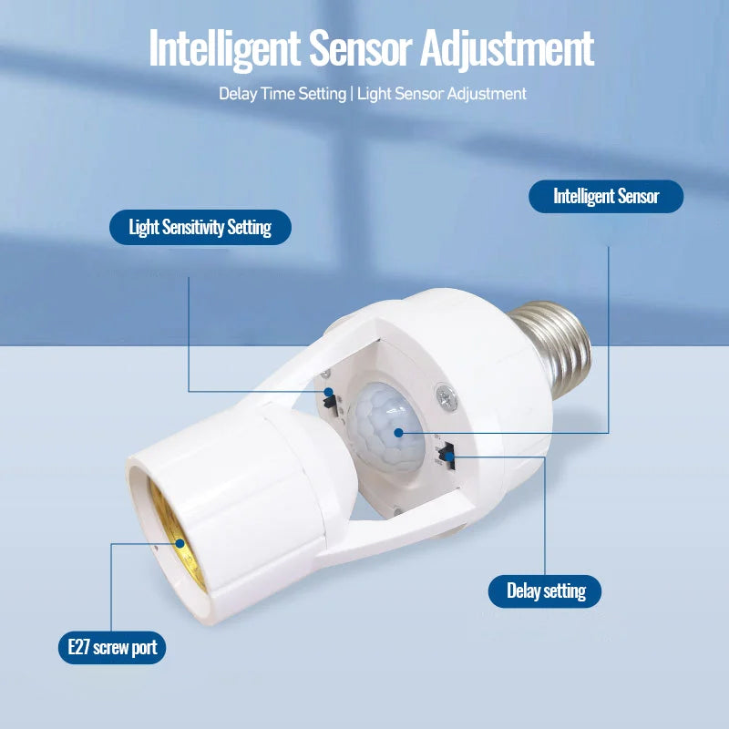 E27 Screw Sensor Lamp Head