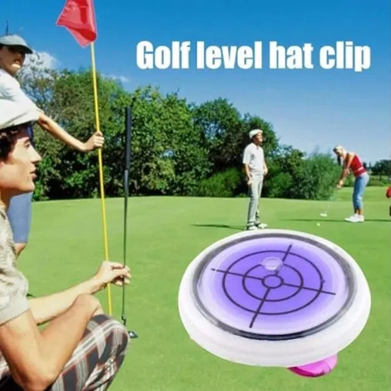 Golf Ball Marker Round Cap Clip Mark with Level Function