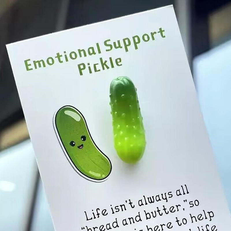 Cute Pickle Design Pocket Hug Card