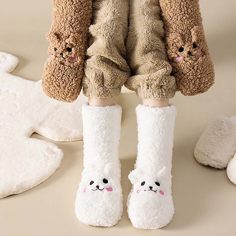 Little Bear Ultra-thick Cozy Slipper Home Socks