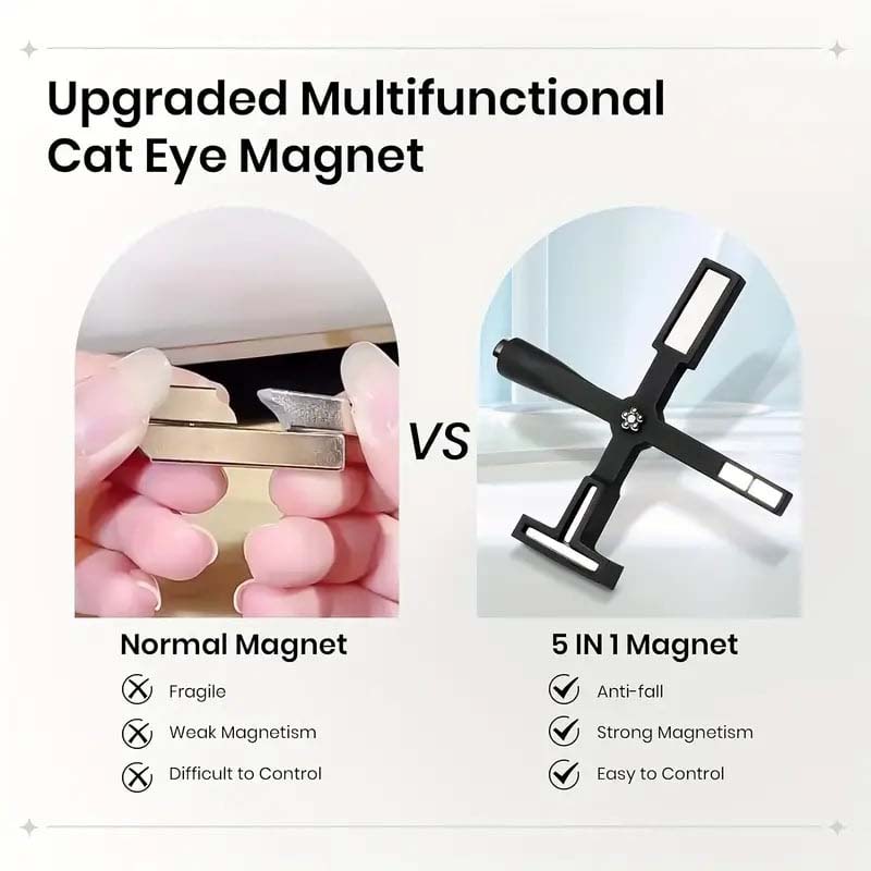 5 In 1 Cat Eye Magnet For Nail Cross