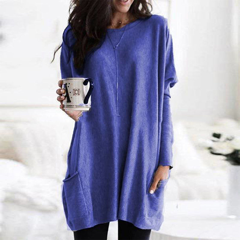 Long Sleeve Casual Pocket T-shirt