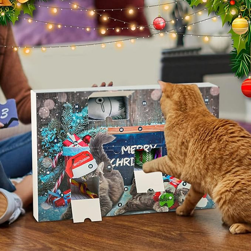 2024 Christmas Countdown Cat Toys Advent Calendar