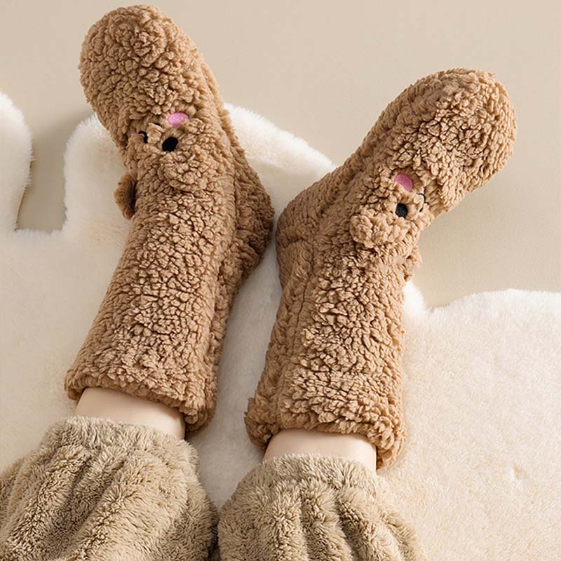 Little Bear Ultra-thick Cozy Slipper Home Socks