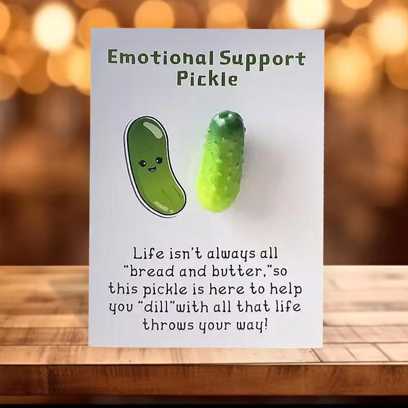 Cute Pickle Design Pocket Hug Card