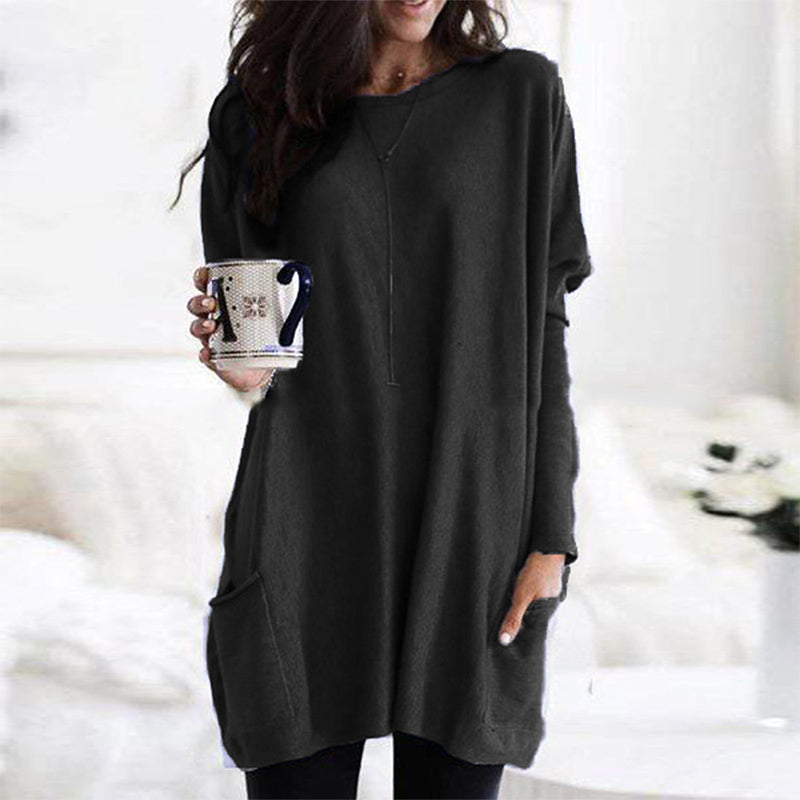 Long Sleeve Casual Pocket T-shirt