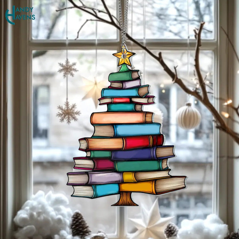 📚✨Christmas Book Tree Ornament