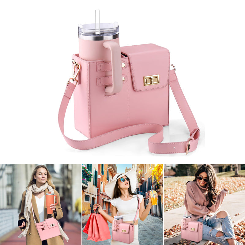 Crossbody Bag with Water Bottle Holder for Women