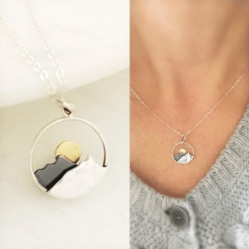 Sunrise and Sunset Couple Necklace