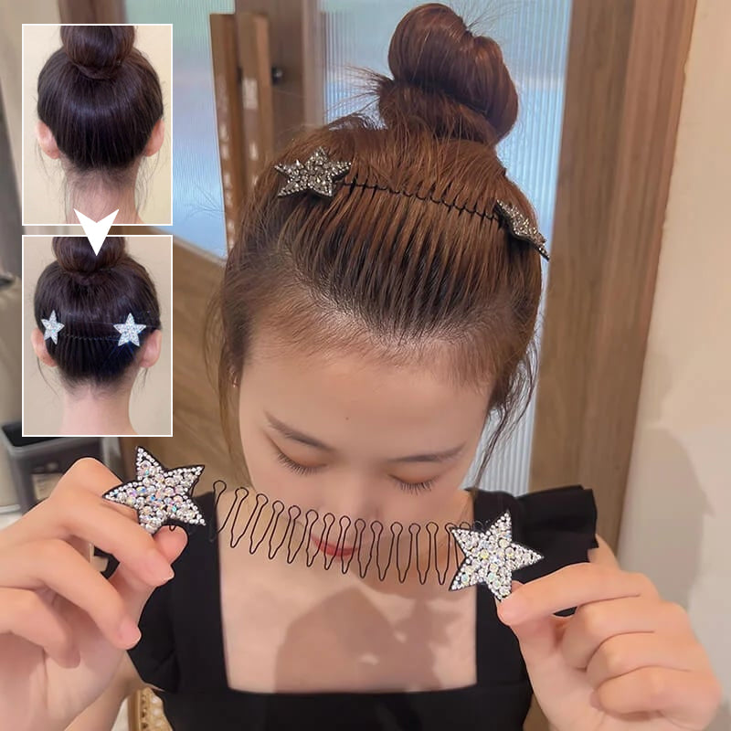 Rhinestone Star Hair Comb Set (5 Pcs)