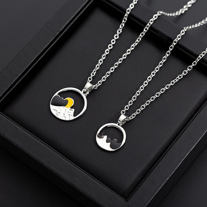 Sunrise and Sunset Couple Necklace