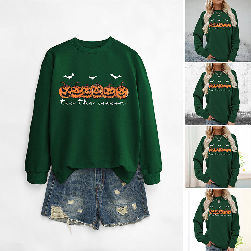 Vintage Pumpkin Embroidered Sweatshirt