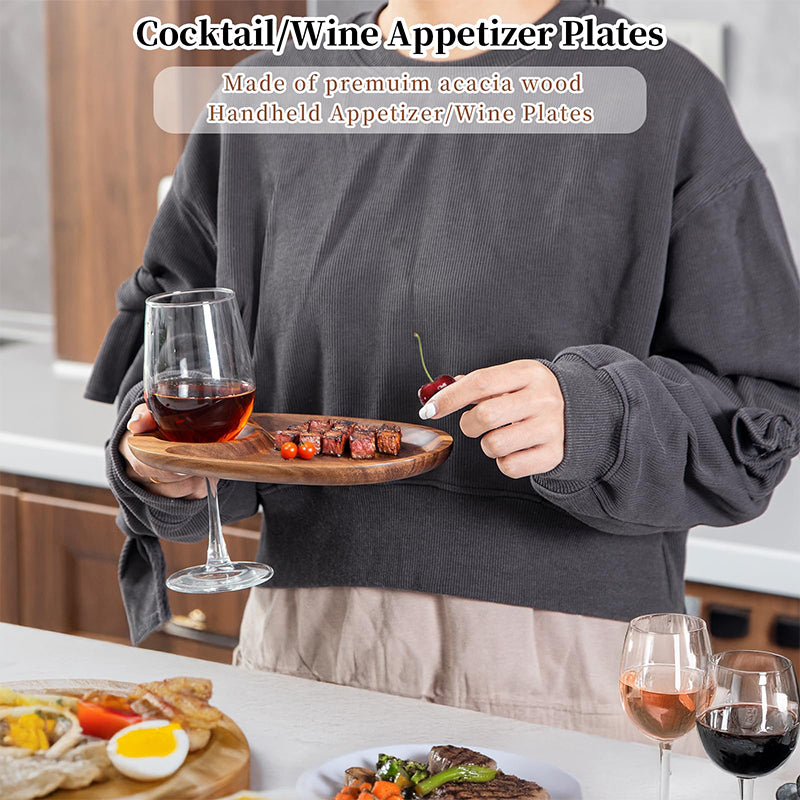 Appetizer Plate with Wine Glass Holder