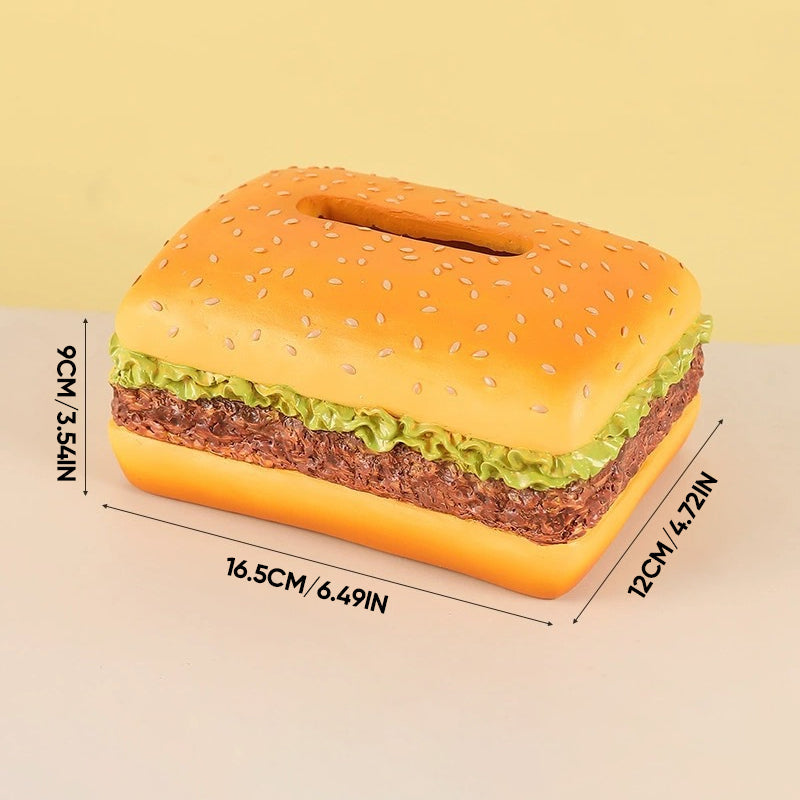 Charming Burger Tissue Box