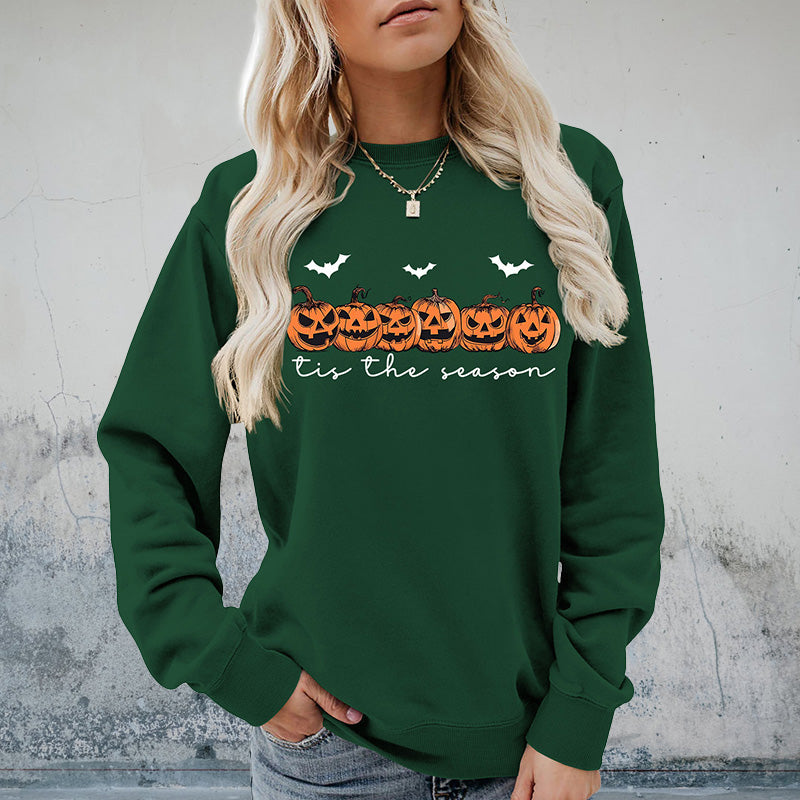 Vintage Pumpkin Embroidered Sweatshirt