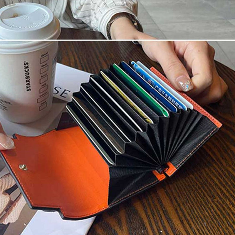 Minimalist PU Leather Zipper Card Holder