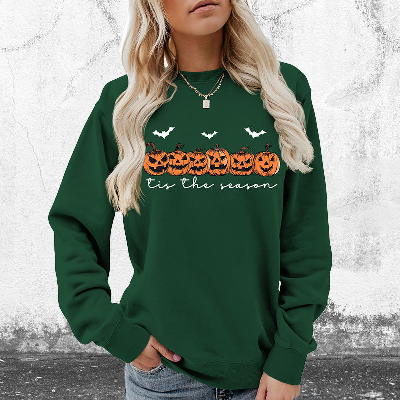 Vintage Pumpkin Embroidered Sweatshirt