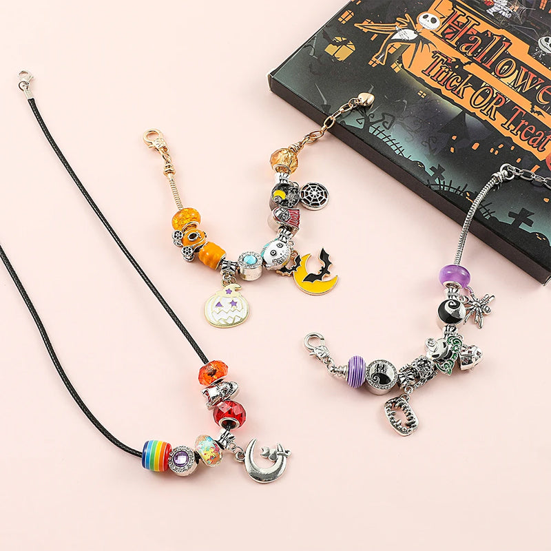 DIY Halloween Kids Bracelet with Large Holes and Beads