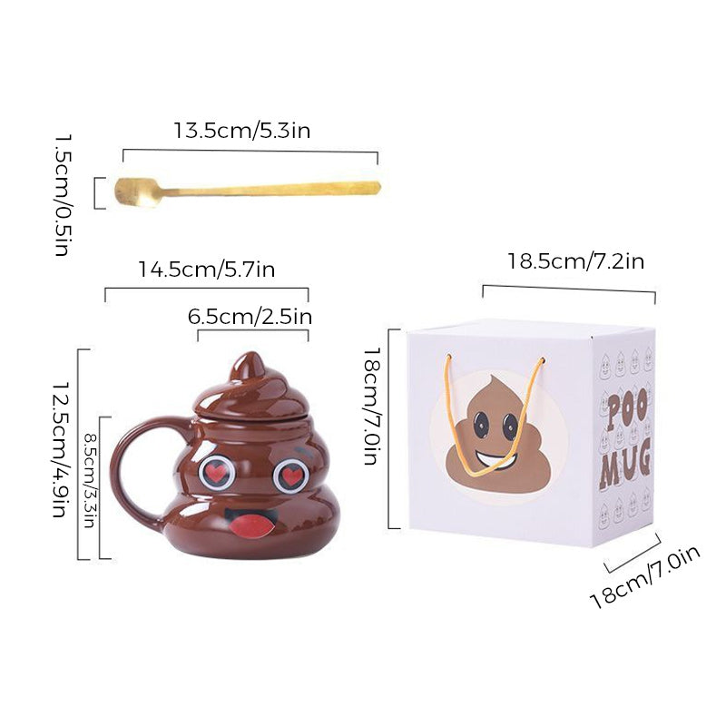 Naughty Prank Poop Ceramics Mug