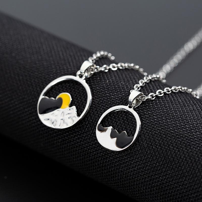 Sunrise and Sunset Couple Necklace