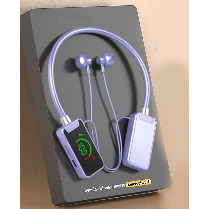 Neckband Digital Display Bluetooth Headset