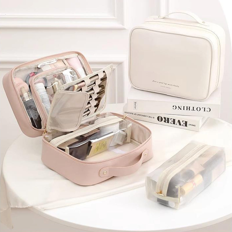 Multi-Compartment Toiletry Cosmetics Bag