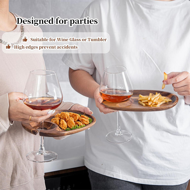 Appetizer Plate with Wine Glass Holder