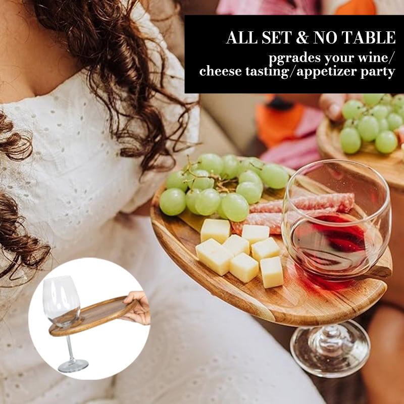 Appetizer Plate with Wine Glass Holder