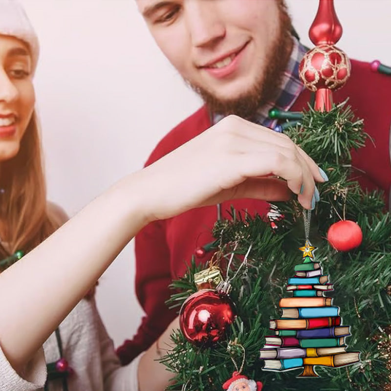 📚✨Christmas Book Tree Ornament