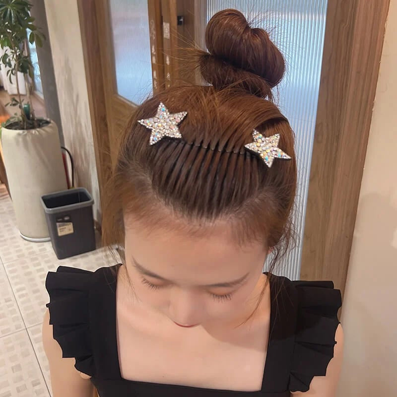 Rhinestone Star Hair Comb Set (5 Pcs)