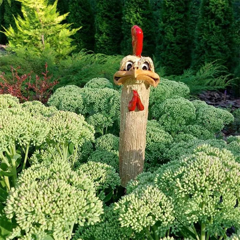 Funny Long Neck Hidden Chicken/Ostrich For Garden Decor