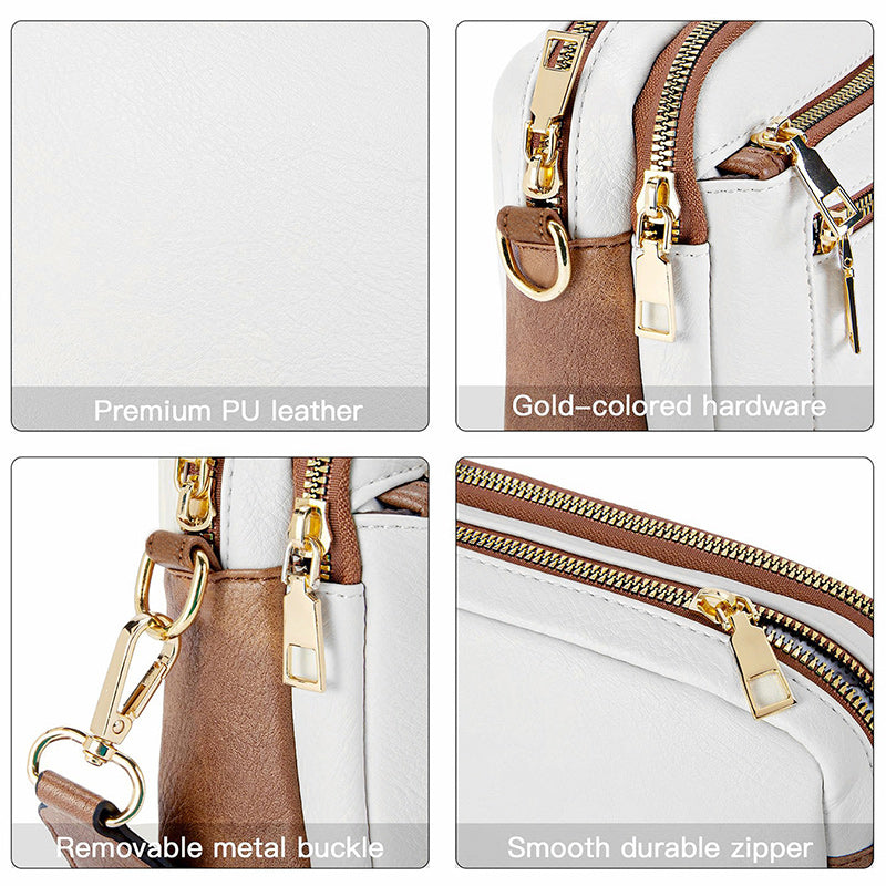 Colorful Straps Crossbody Leather Bags & Purse