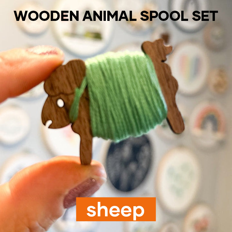 Wooden Animal Bobbin Set
