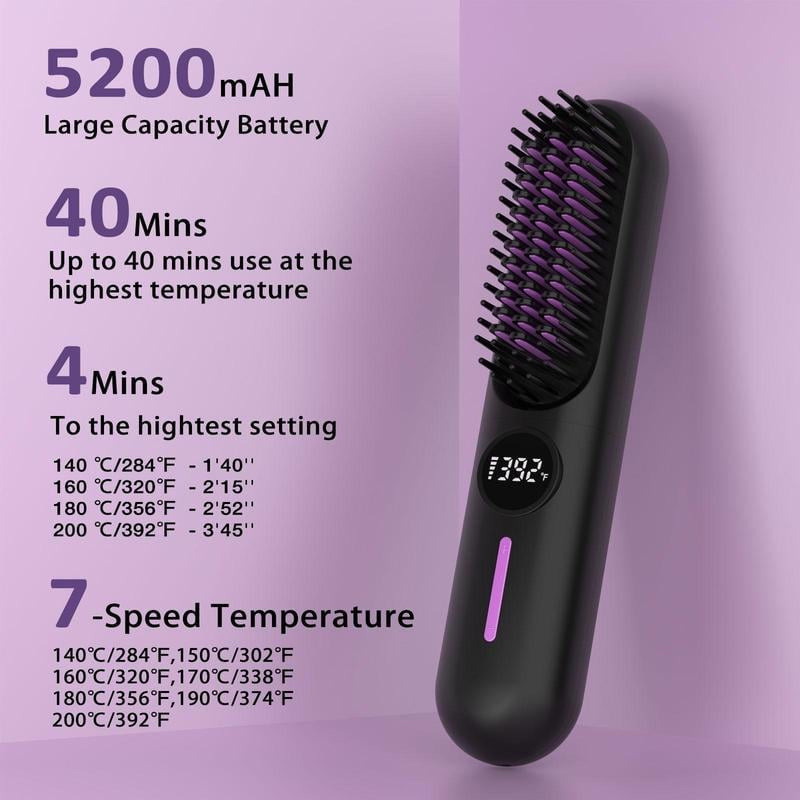 Portable Cordless Straightener Brush