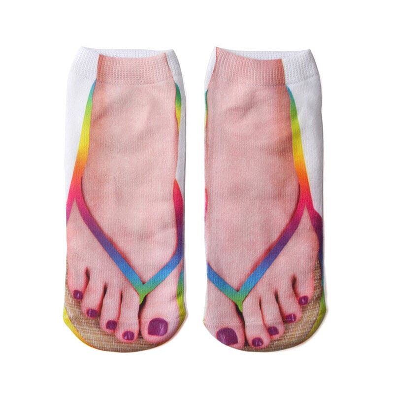 Manicure Print Socks