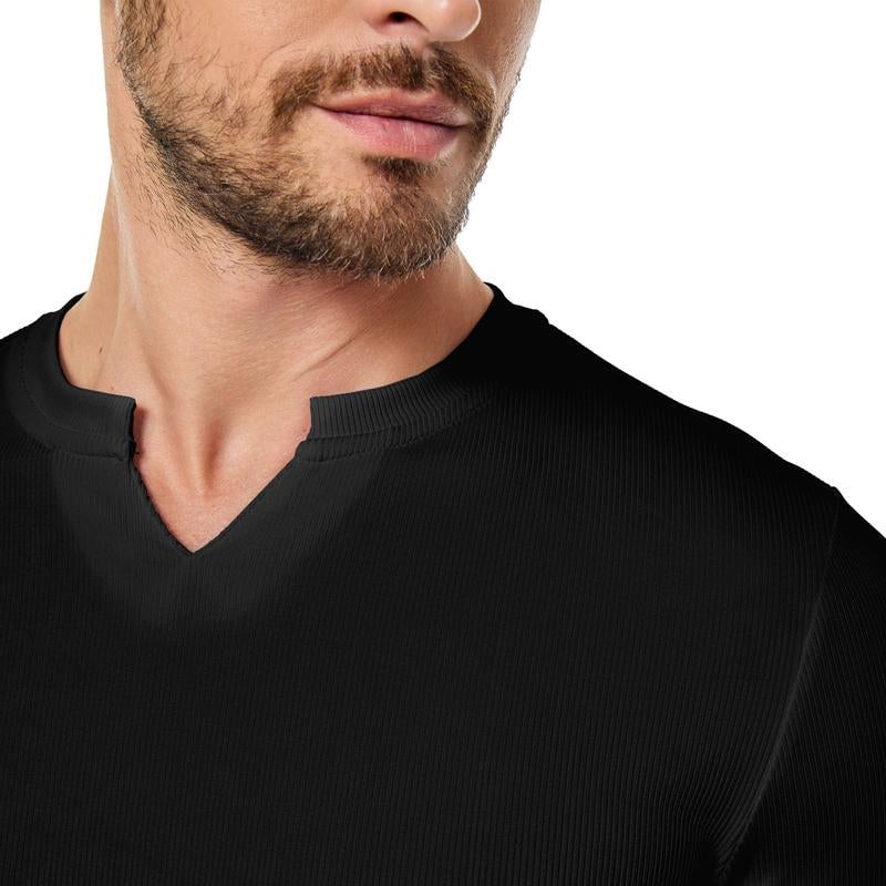 Men's Slim Fit V-Neck Longline Muscle Shirt