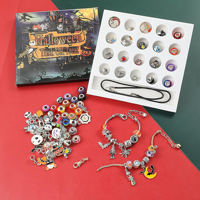 DIY Halloween Kids Bracelet with Large Holes and Beads