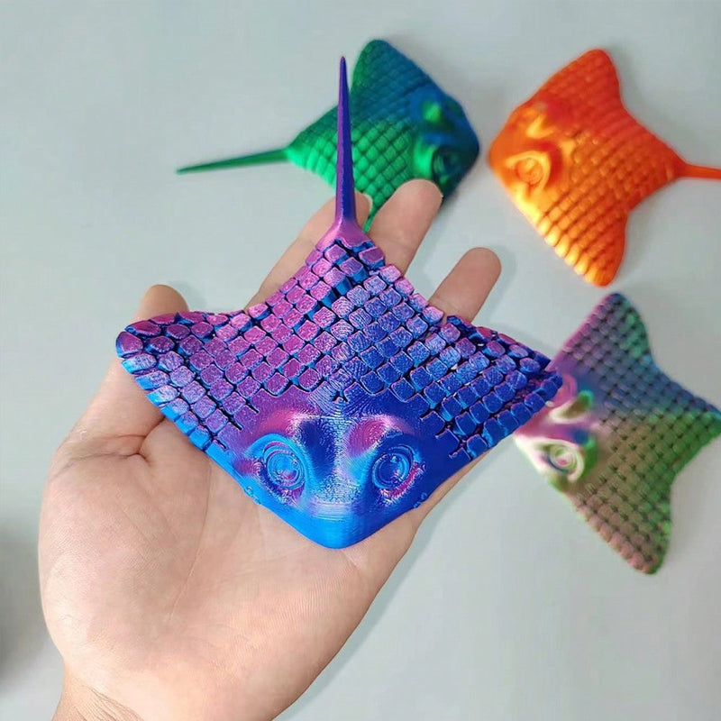 3D Printed Manta Ray Fidget Toy